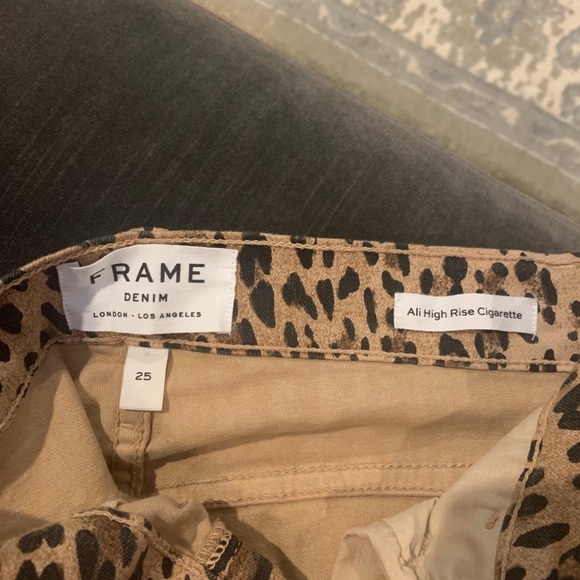 Frame Cheetah Print High Rise Jeans Size 25 - Picture 4 of 4